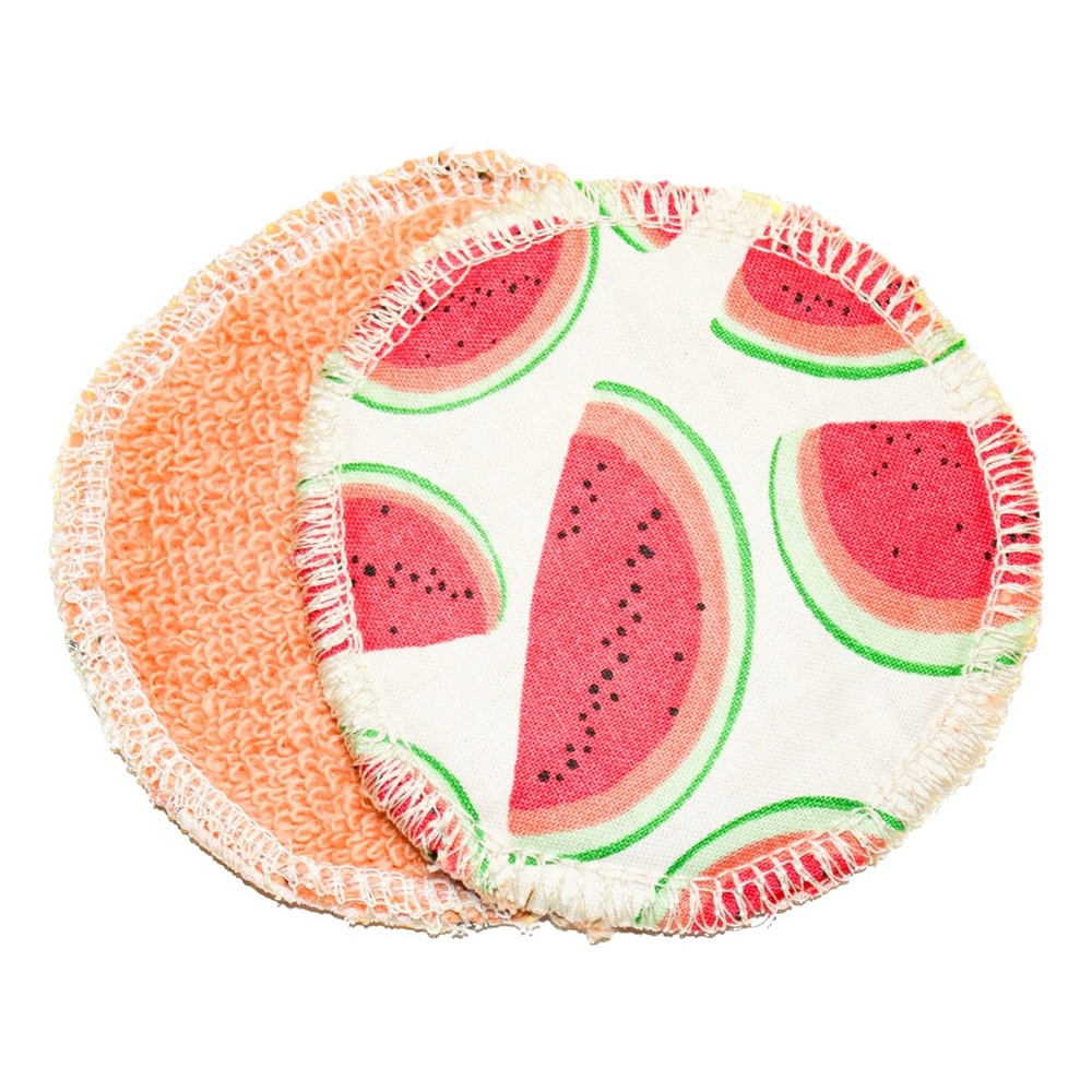 Reusable Makeup Remover Pads Watermelon Slice Pattern (set of 10)